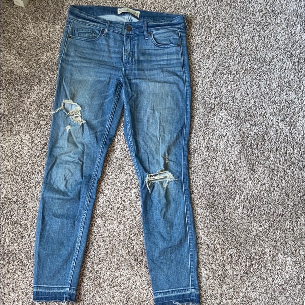 Abercrombie Distressed Blue Jeans